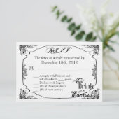 3x5 R.S.V.P. Reply Card Eat Drink moet wit zijn RSVP Kaartje (Staand voorkant)