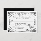 3x5 R.S.V.P. Reply Card Eat Drink moet wit zijn RSVP Kaartje (Voorkant / Achterkant)