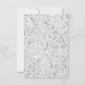 3x5 R.S.V.P. Reply Card-Hoefijzers op Burlap Lace RSVP Kaartje (Achterkant)