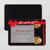 3x5 R.S.V.P. Reply Card Marine Dress Blues Uniform RSVP Kaartje (Voorkant / Achterkant)