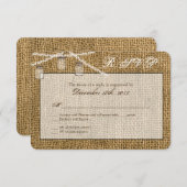 3x5 R.S.V.P. Reply Card Mason Jar String Lights RSVP Kaartje (Voorkant / Achterkant)