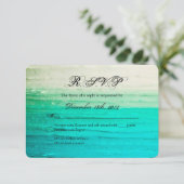3x5 R.S.V.P. Reply Card Ombre Blue Frosting RSVP Kaartje (Staand voorkant)