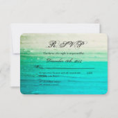 3x5 R.S.V.P. Reply Card Ombre Blue Frosting RSVP Kaartje (Voorkant)