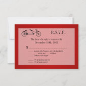 3x5 R.S.V.P. Reply Card Red Double Bike RSVP Kaartje (Voorkant)