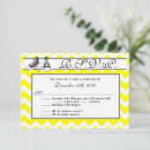 3x5 R.S.V.P. Reply Card Teenage Sneakers Chevron RSVP Kaartje (Staand voorkant)