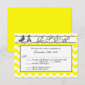 3x5 R.S.V.P. Reply Card Teenage Sneakers Chevron RSVP Kaartje (Voorkant / Achterkant)