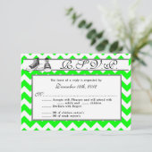 3x5 R.S.V.P. Reply Card Teenage Sneakers Chevron RSVP Kaartje (Staand voorkant)