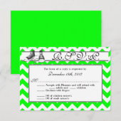 3x5 R.S.V.P. Reply Card Teenage Sneakers Chevron RSVP Kaartje (Voorkant / Achterkant)