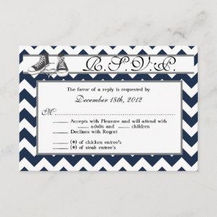 3x5 R.S.V.P. Reply Card Teenage Sneakers Chevron RSVP Kaartje