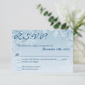 3x5 R.S.V.P. Reply Kaart Crystal Snowflakes Winter (Staand voorkant)
