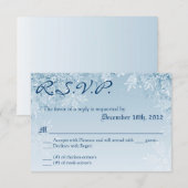 3x5 R.S.V.P. Reply Kaart Crystal Snowflakes Winter (Voorkant / Achterkant)