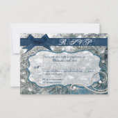 3x5 R.S.V.P. Reply Kaart Gebarsten Ijswintersneeuw (Voorkant)