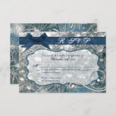 3x5 R.S.V.P. Reply Kaart Gebarsten Ijswintersneeuw (Voorkant / Achterkant)