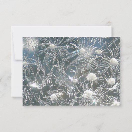 3x5 R.S.V.P. Reply Kaart Gebarsten Ijswintersneeuw (Achterkant)