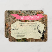 3x5 R.S.V.P. Reply Kaart Hunting Deer Buck Head Ca (Voorkant / Achterkant)