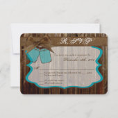 3x5 R.S.V.P. Reply Kaart Mason Jar Initialen Rusti (Voorkant)