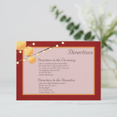 3x5 richtingen Kaart papieren lantaarns op rood Ch (Staand voorkant)