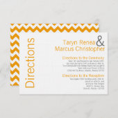 3x5 Richtingkaart Geel grijs, Chevron Informatiekaartje (Voorkant / Achterkant)