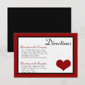 3x5 Routebeschrijving Kaart Bruiloftspinguïn Love  (Voorkant / Achterkant)