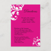 3x5 Routebeschrijving Kaart Hot Roze Witte Bloemfi (Voorkant)