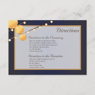 3x5 Routekaart Papierlantaarns voor blauwe stagiai Informatiekaartje