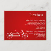 3x5 Routekaart Whimsical Red Double Bike Informatiekaartje (Voorkant)