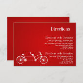 3x5 Routekaart Whimsical Red Double Bike Informatiekaartje (Voorkant / Achterkant)