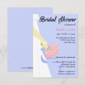 3x5 Verticale drukker & Bouquet - Vrijgezellenfees Kaart (Voorkant / Achterkant)