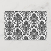 3x5 zwarte zwarte zwarte witte Damaslaag afdrukken Informatiekaartje (Achterkant)