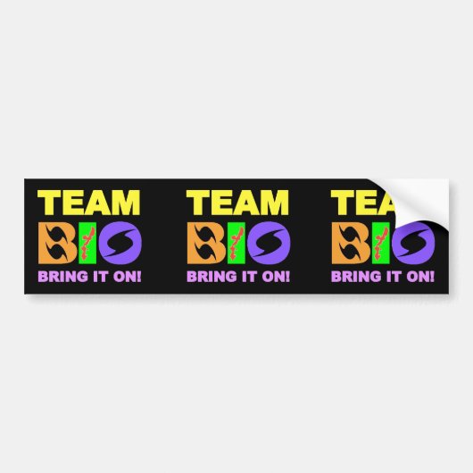 3x BIO-Bumperstickers van team Bumpersticker (Voorkant)