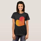3x Black Waterverf Heart Shirt (Voorkant volledig)