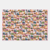 3x Sheets 10 Fotosjabloon Roze omslagpapier Inpakpapier Vel (Voorkant 2)