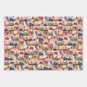 3x Sheets 10 Fotosjabloon Roze omslagpapier Inpakpapier Vel (Voorkant)