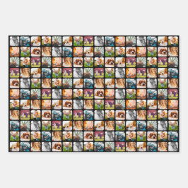 3x Sheets 10 Photo Template Rond Wrapping Paper