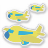 3x Stickers voor vliegtuigontwerp (Voorkant)