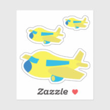 3x Stickers voor vliegtuigontwerp