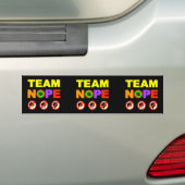 3x Team Nope-Bumperstickers Bumpersticker (Op auto)
