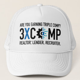 3XCOMP Trucker Hat - Wit Pet