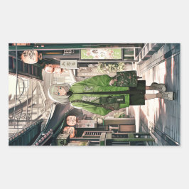 【4枚セット】Green JK シール｜寿司娘 GenerativeAI Rechthoekige Sticker