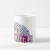 4008-Roze & Witte Rozen met Parels Koffie Mok (Center)