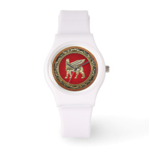 [400] Babylonian Gevleugelde Stier [3D] Lamassu Horloge