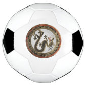 [400] Black and Gold Sacred Eastern Dragon Voetbal (Gedraaid)