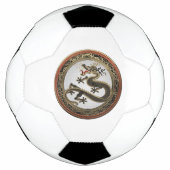 [400] Black and Gold Sacred Eastern Dragon Voetbal (Voorkant)
