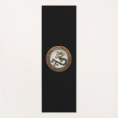 [400] Black and Gold Sacred Eastern Dragon Yogamat (Voorkant)