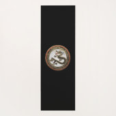 [400] Black and Gold Sacred Eastern Dragon Yogamat (Achterkant)