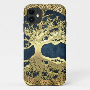 [400] Celtische boom of Life [Gold] iPhone 11 Hoesje