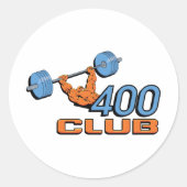 400 Club Weightlift Ronde Sticker (Voorkant)