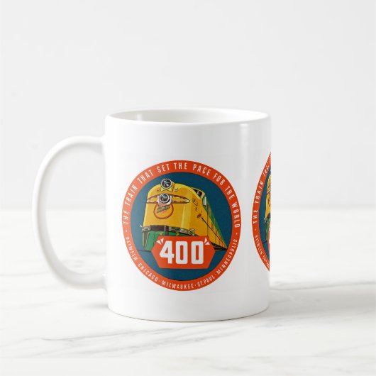 400 ~ "De trein die het pad instelt" Koffiemok (Links)