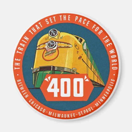 400 ~ "De trein die het pad instelt" Magneet (Voorkant)