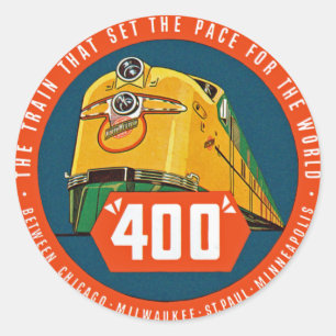 400 ~ "De trein die het pad instelt" Ronde Sticker